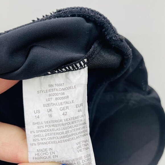 Swim Solutions Womens 14 Crochet Tummy-Control Flyaway One Piece Swimdress 1786 - Picture 7 of 7